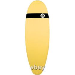 Liquid Force 5' Wake Foamie Micro Mal Surfer Board, White/Yellow