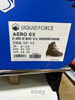 Liquid Force Black Aero 6x 10-11 Wakeboard Bindings- 2225437
