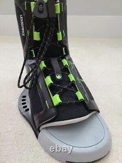 Liquid Force Index Wake Board Shoes Size 12 15 Black Neon Green Adjustable NWT