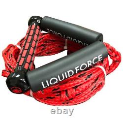 Liquid Force Rocket Wakesurf Board withCombo Handle Surf Rope, Black/Red, 4'8