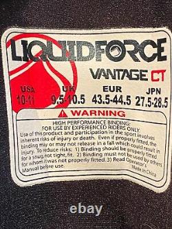 Liquid Force Vantage CT Wakeboard Bindings, Mens Size 10-11