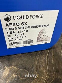 Liquid Force White Aero 6x 11-12 Wakeboard Bindings- 2225431