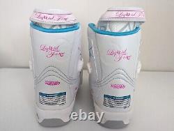 Womans Liquid Force Melissa Wake Board Boot With Bindings White & Pink Size 9-11