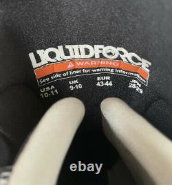 Liquid Force 2018 4d Wakeboard Reliures Chaussures Sz 10-11 Noir