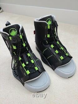 Liquid Force Index Wake Board Chaussures Taille 12 15 Noir Neon Vert Réglable T.n.-o.
