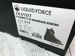 Liquid Force Transit Wakeboard Bindings Boots USA Taille 8-10 Nouveau Dans La Boîte Mint